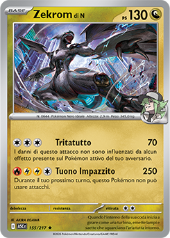 Zekrom di N 155/295 Reverse Energy Pattern NM (ITA)