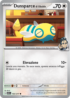 Dunsparce di Ubaldo 163/295 Reverse Ball Pattern NM (ITA)