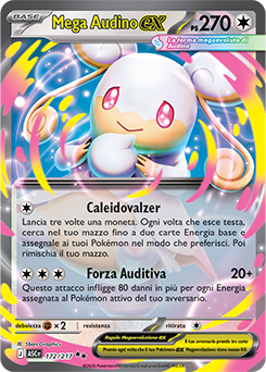 Mega Audino-ex 172/295 Reverse Ball Pattern NM (ITA)