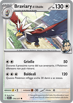Braviary di Ubaldo 174/295 Reverse Energy Pattern NM (ITA)