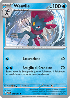 Weavile 045/295 Reverse Ball Pattern NM (ITA)