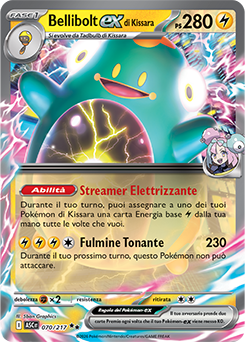 Bellibolt-ex di Kissara 070/295 Reverse Ball Pattern NM (ITA)