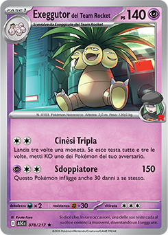 Exeggutor del Team Rocket 078/295 NM (ITA)