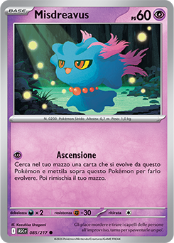 Misdreavus 085/295 Reverse Energy Pattern NM (ITA)