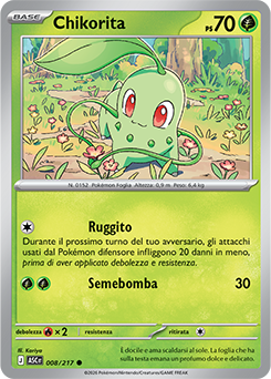 Chikorita 008/295 Reverse Ball Pattern NM (ITA)