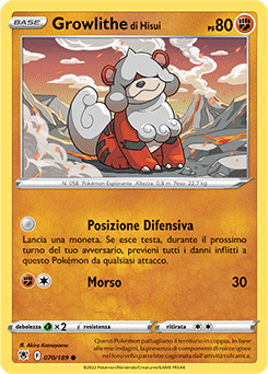 Growlithe di Hisui 070/189 Reverse NM (ITA)