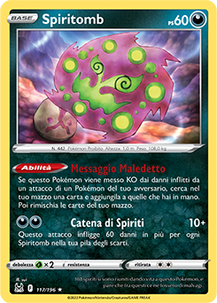 Π Spiritomb 117/196 Reverse NM (ITA)