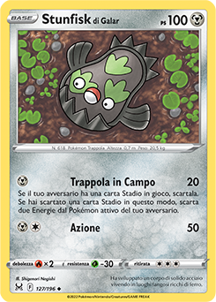 Stunfisk di Galar 127/196 Reverse NM (ITA)