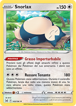 Snorlax 143/196 Reverse NM (ITA)