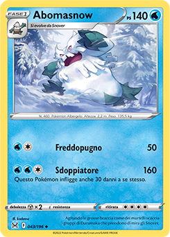 Abomasnow 043/196 Reverse NM (ITA)