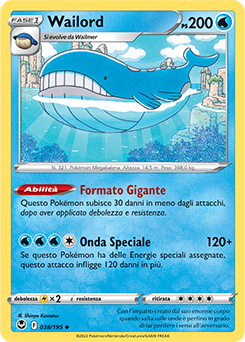Wailord 038/195 Reverse NM (ITA)