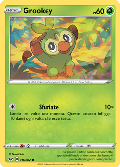 Grookey 010/202 Reverse NM (ITA)