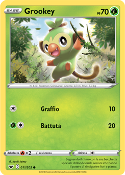 Grookey 011/202 Reverse NM (ITA)