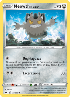 Meowth di Galar 127/202 Reverse NM (ITA)