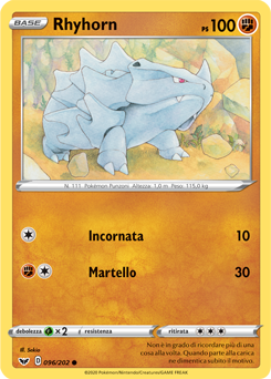 Rhyhorn 096/202 NM (ITA)