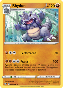 Rhydon 098/202 Reverse NM (ITA)