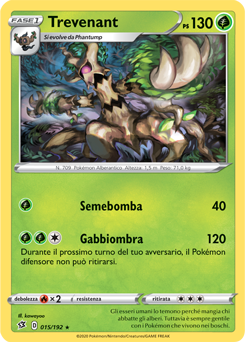 Trevenant 015/192 Reverse NM (ITA)