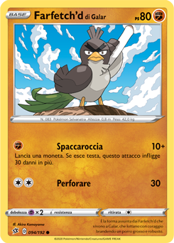 Farfetch’d di Galar 094/192 Reverse NM (ITA)
