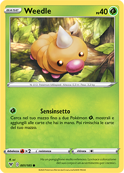 Weedle 001/185 Reverse NM (ITA)