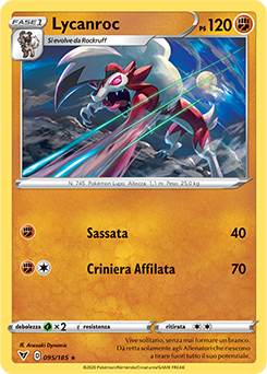 Lycanroc 095/185 Reverse NM (ITA)