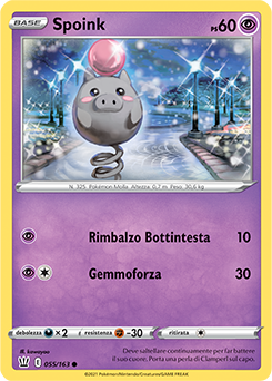 Spoink 055/163 Reverse NM (ITA)