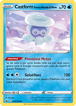 Castform Forma Nuvola di Neve 034/198 Reverse NM (ITA)