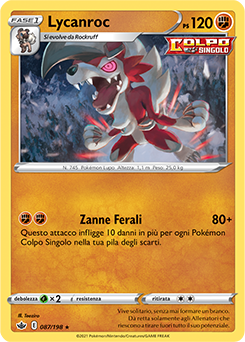 Lycanroc 087/198 Reverse NM (ITA)