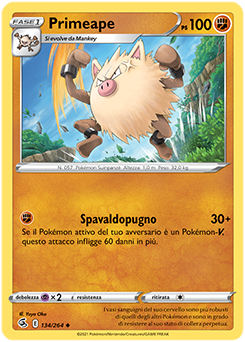 Primeape 134/264 Reverse NM (ITA)