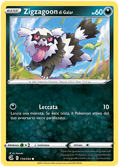 Zigzagoon di Galar 159/264 Reverse NM (ITA)
