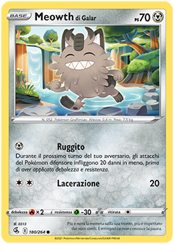 Meowth di Galar 180/264 Reverse NM (ITA)